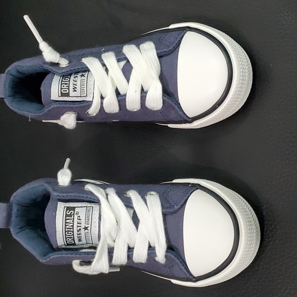 Size 8 Weestep Blue high top sneakers..New condition.